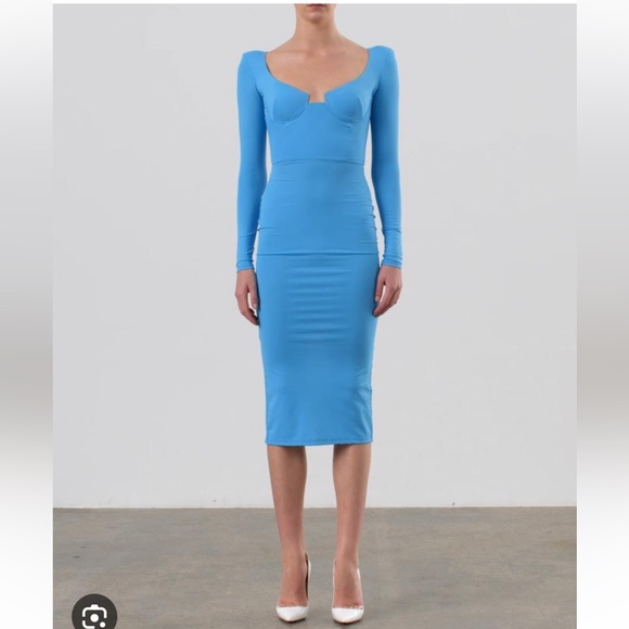 Blue Alex Perry Midi Dress - Picture 3 of 7